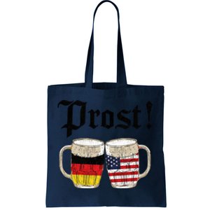 Oktoberfest Holiday Prost Beer German American Flag Tote Bag