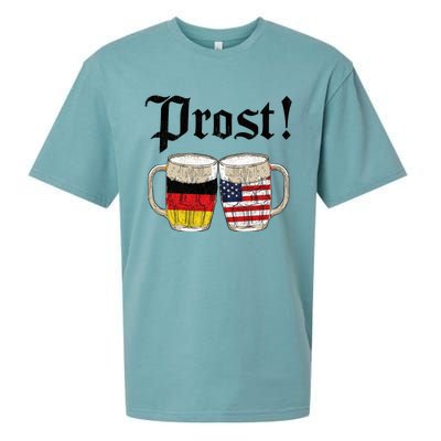 Oktoberfest Holiday Prost Beer German American Flag Sueded Cloud Jersey T-Shirt