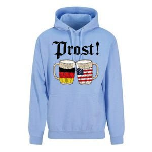 Oktoberfest Holiday Prost Beer German American Flag Unisex Surf Hoodie