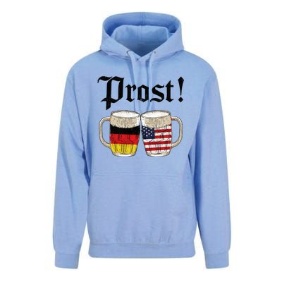 Oktoberfest Holiday Prost Beer German American Flag Unisex Surf Hoodie