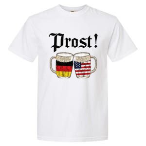 Oktoberfest Holiday Prost Beer German American Flag Garment-Dyed Heavyweight T-Shirt