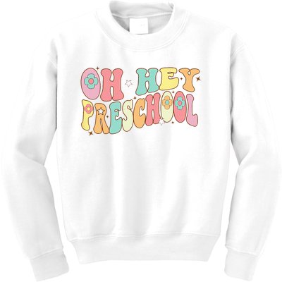 Oh Hey PreK Groovy Retro First Day Back To School Kids Sweatshirt