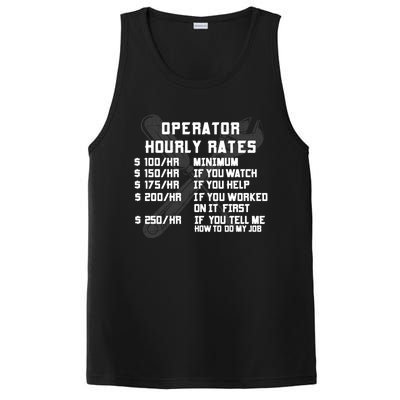 Operator Hourly Rates Funny Heavy Equipt Labor Driver Meaningful Gift PosiCharge Competitor Tank