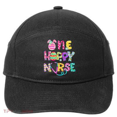 One Hoppy Registered Nurse Easter Bunny eggs 7-Panel Snapback Hat