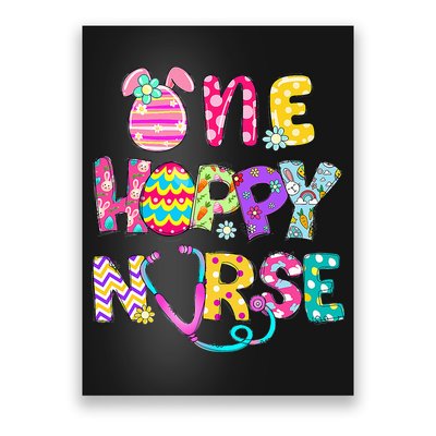 One Hoppy Registered Nurse Easter Bunny eggs Poster