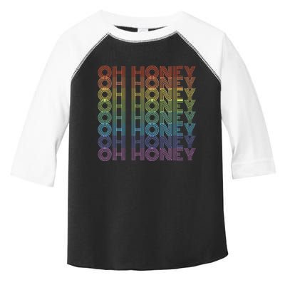 Oh Honey Rainbow Vintage Gay P.R.I.D.E Toddler Fine Jersey T-Shirt