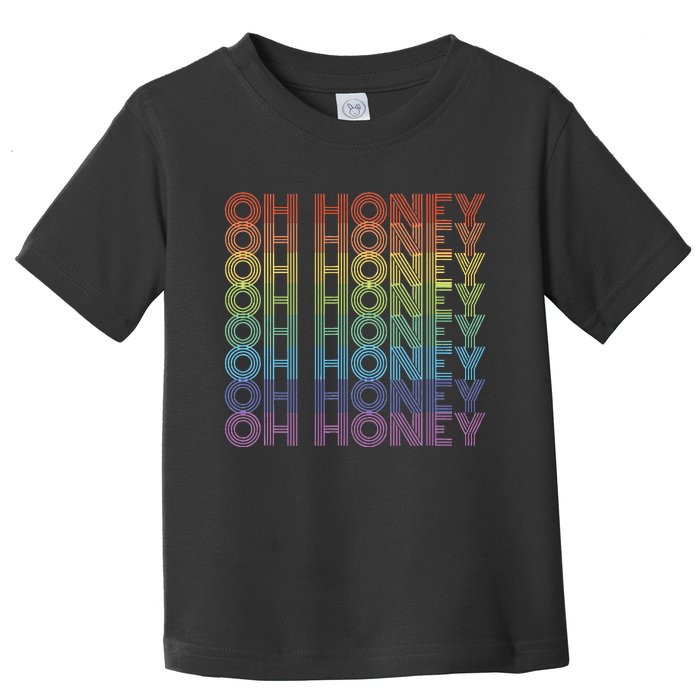 Oh Honey Rainbow Vintage Gay P.R.I.D.E Toddler T-Shirt