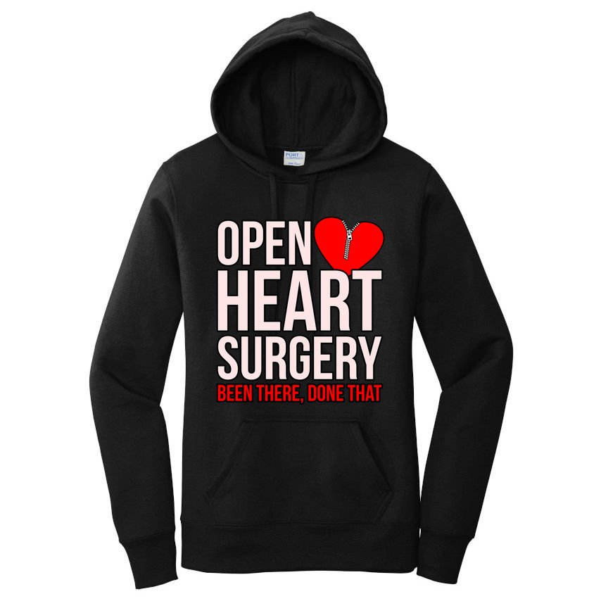 Open Heart Surgery Heart Disease Awareness Survivor Graphic Gift Women's Pullover Hoodie