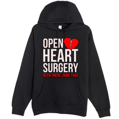 Open Heart Surgery Heart Disease Awareness Survivor Graphic Gift Premium Pullover Hoodie