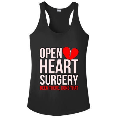Open Heart Surgery Heart Disease Awareness Survivor Graphic Gift Ladies PosiCharge Competitor Racerback Tank