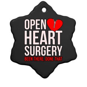 Open Heart Surgery Heart Disease Awareness Survivor Graphic Gift Ceramic Star Ornament