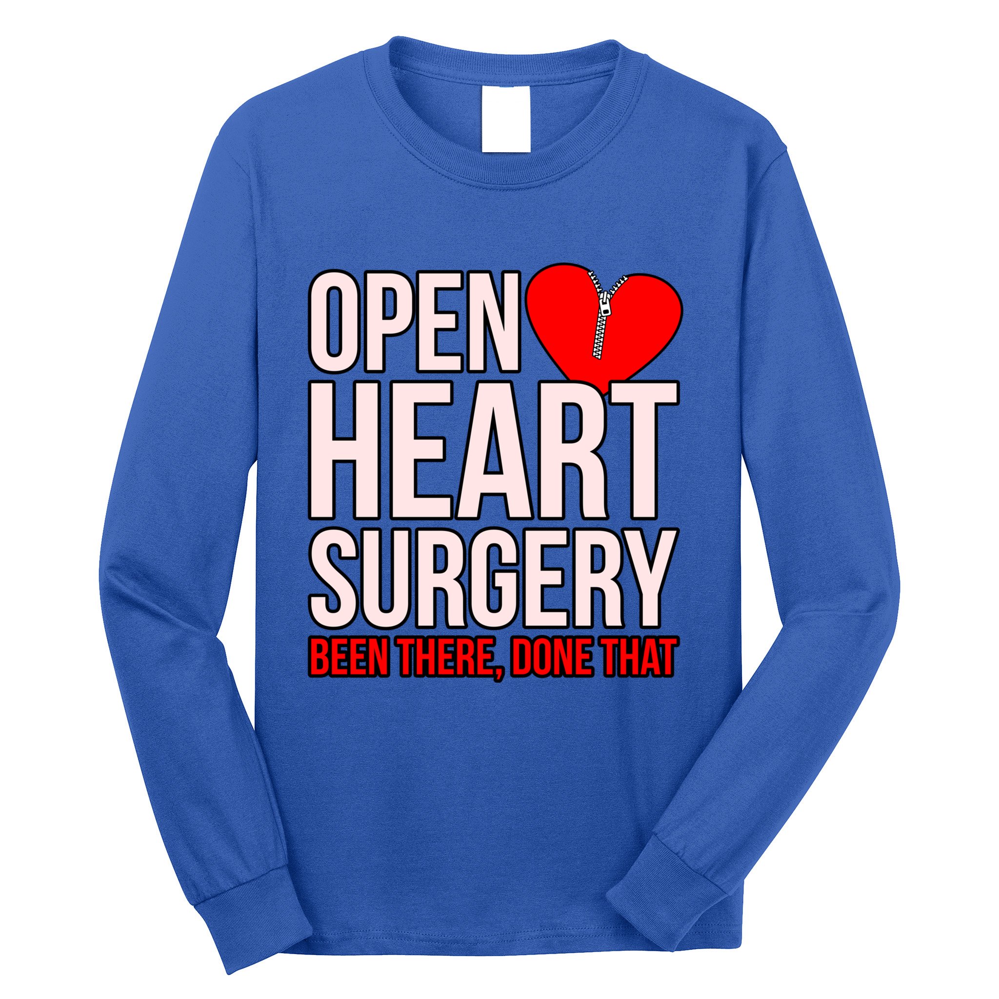 Open Heart Surgery Heart Disease Awareness Survivor Graphic Gift Long Sleeve Shirt