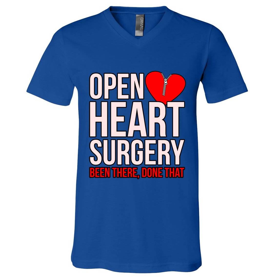 Open Heart Surgery Heart Disease Awareness Survivor Graphic Gift V-Neck T-Shirt