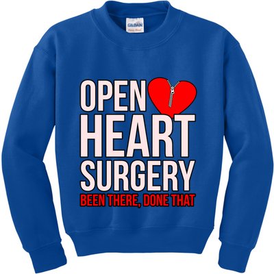 Open Heart Surgery Heart Disease Awareness Survivor Graphic Gift Kids Sweatshirt