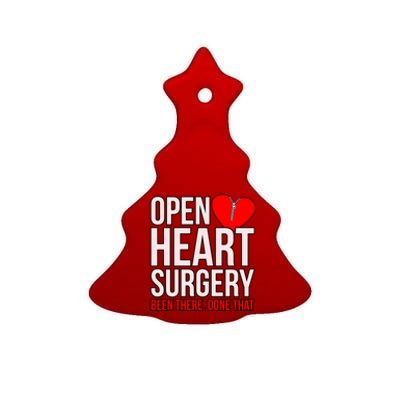 Open Heart Surgery Heart Disease Awareness Survivor Graphic Gift Ceramic Tree Ornament