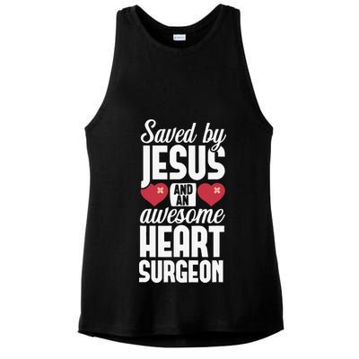 Open Heart Surgery Survivor Jesus Bypass Recovery Ladies PosiCharge Tri-Blend Wicking Tank