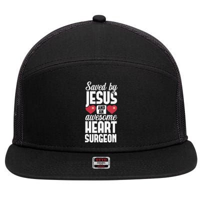 Open Heart Surgery Survivor Jesus Bypass Recovery 7 Panel Mesh Trucker Snapback Hat