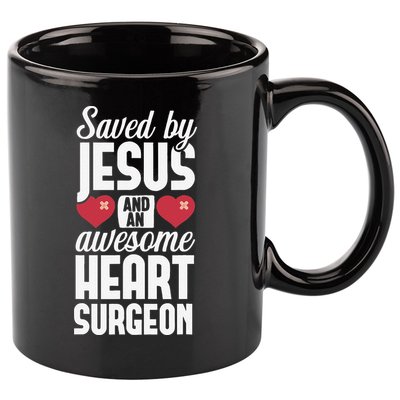 Open Heart Surgery Survivor Jesus Bypass Recovery 11oz C Handle Ceramic Mug