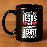 Open Heart Surgery Survivor Jesus Bypass Recovery 11oz C Handle Ceramic Mug