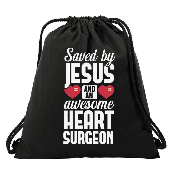 Open Heart Surgery Survivor Jesus Bypass Recovery Drawstring Bag
