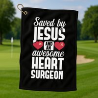 Open Heart Surgery Survivor Jesus Bypass Recovery Golf Towel
