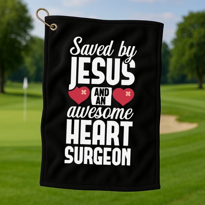 Open Heart Surgery Survivor Jesus Bypass Recovery Golf Towel