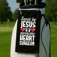 Open Heart Surgery Survivor Jesus Bypass Recovery Golf Towel