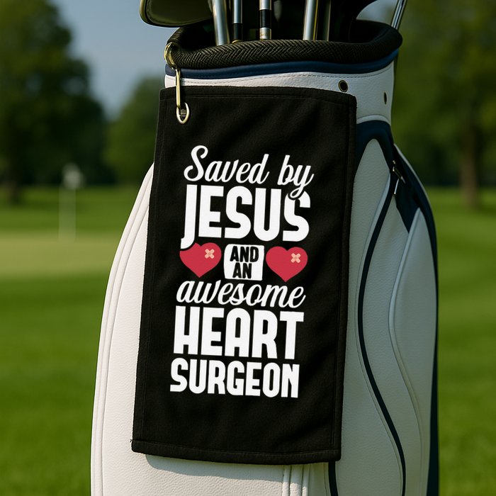 Open Heart Surgery Survivor Jesus Bypass Recovery Golf Towel