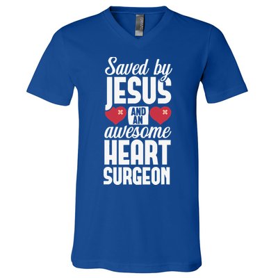 Open Heart Surgery Survivor Jesus Bypass Recovery V-Neck T-Shirt