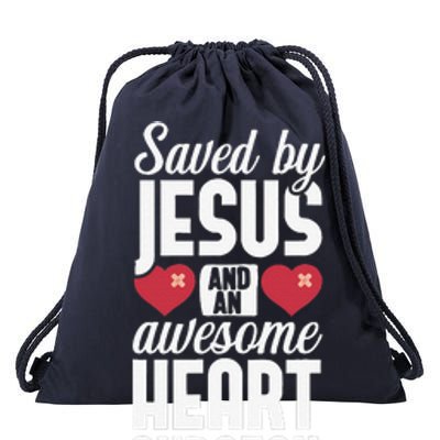 Open Heart Surgery Survivor Jesus Bypass Recovery Drawstring Bag