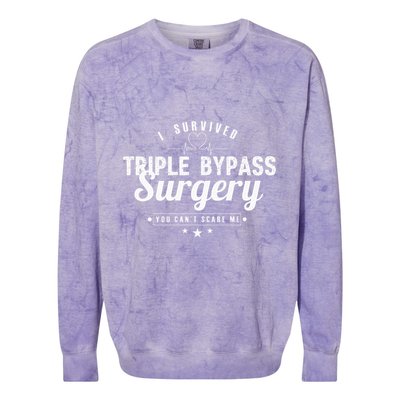 Open Heart Surgery Recovery Apparel I SURVIVED TRIPLE BYPASS Colorblast Crewneck Sweatshirt