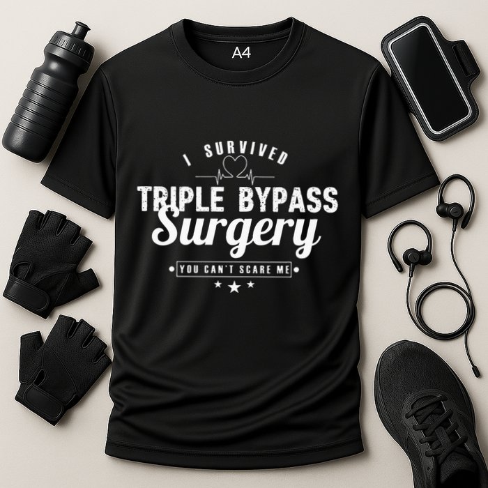 Open Heart Surgery Recovery Apparel I SURVIVED TRIPLE BYPASS Performance Shirt