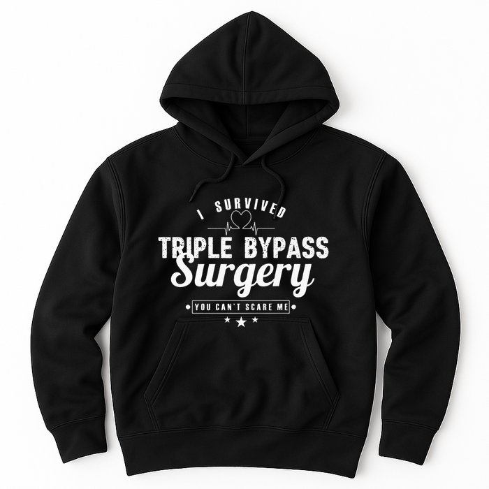 Open Heart Surgery Recovery Apparel I SURVIVED TRIPLE BYPASS Hoodie