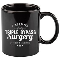 Open Heart Surgery Recovery Apparel I SURVIVED TRIPLE BYPASS 11oz C Handle Ceramic Mug