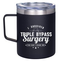 Open Heart Surgery Recovery Apparel I SURVIVED TRIPLE BYPASS 12oz Stainless Steel Coffee Mug