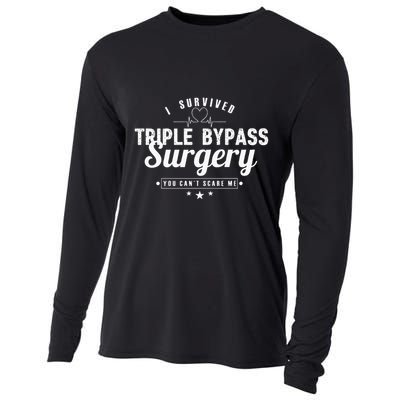 Open Heart Surgery Recovery Apparel I SURVIVED TRIPLE BYPASS Cooling Performance Long Sleeve Crew