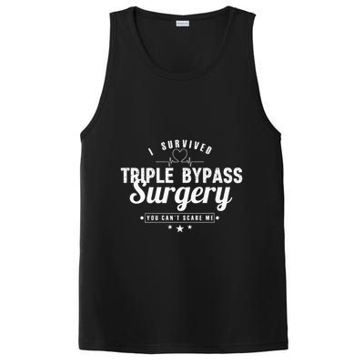 Open Heart Surgery Recovery Apparel I SURVIVED TRIPLE BYPASS PosiCharge Competitor Tank