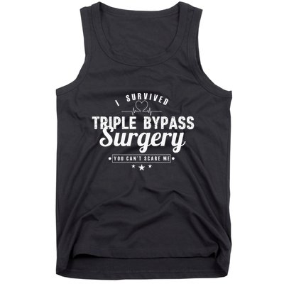 Open Heart Surgery Recovery Apparel I SURVIVED TRIPLE BYPASS Tank Top