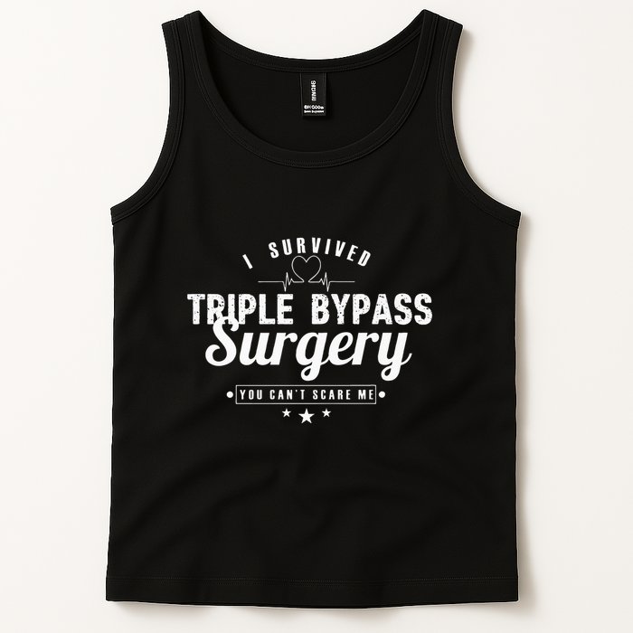 Open Heart Surgery Recovery Apparel I SURVIVED TRIPLE BYPASS Tank Top
