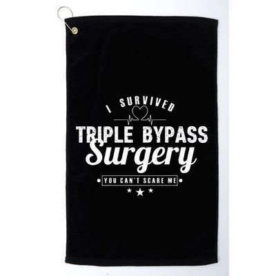 Open Heart Surgery Recovery Apparel I SURVIVED TRIPLE BYPASS Golf Towel