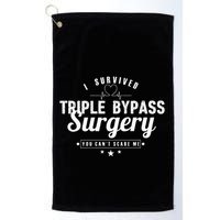 Open Heart Surgery Recovery Apparel I SURVIVED TRIPLE BYPASS Golf Towel