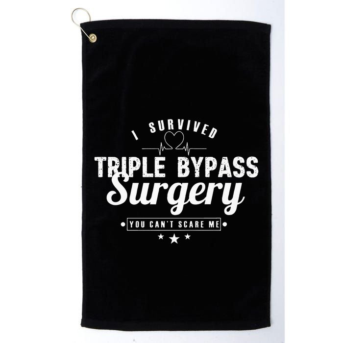 Open Heart Surgery Recovery Apparel I SURVIVED TRIPLE BYPASS Golf Towel