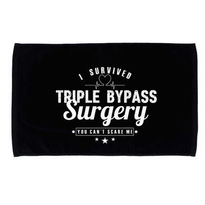 Open Heart Surgery Recovery Apparel I SURVIVED TRIPLE BYPASS Microfiber Hand Towel