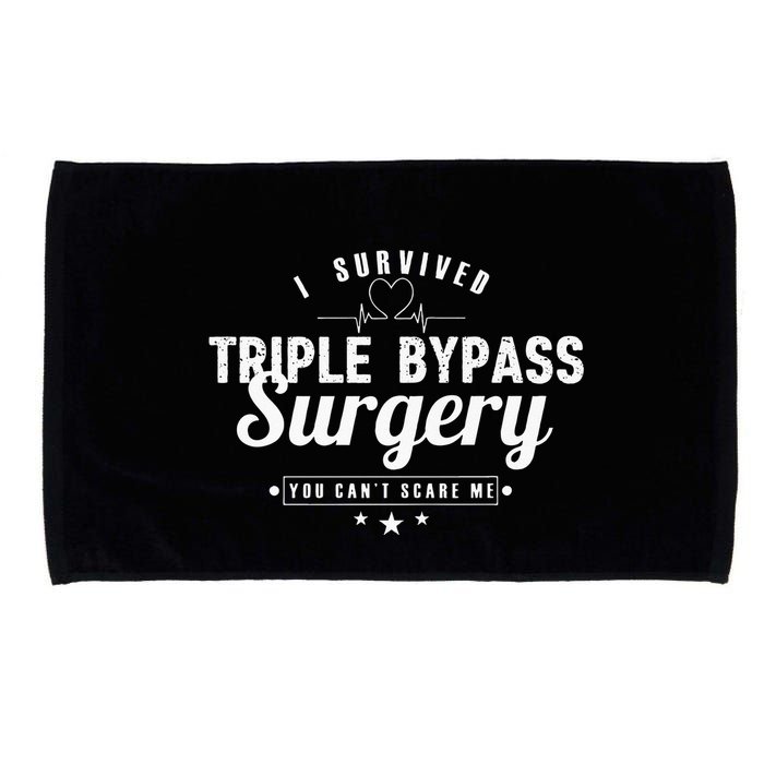 Open Heart Surgery Recovery Apparel I SURVIVED TRIPLE BYPASS Microfiber Hand Towel