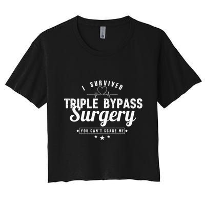 Open Heart Surgery Recovery Apparel I SURVIVED TRIPLE BYPASS Crop Top