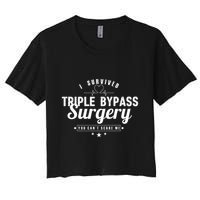 Open Heart Surgery Recovery Apparel I SURVIVED TRIPLE BYPASS Crop Top