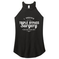 Open Heart Surgery Recovery Apparel I SURVIVED TRIPLE BYPASS Women's Perfect Tri Rocker Tank