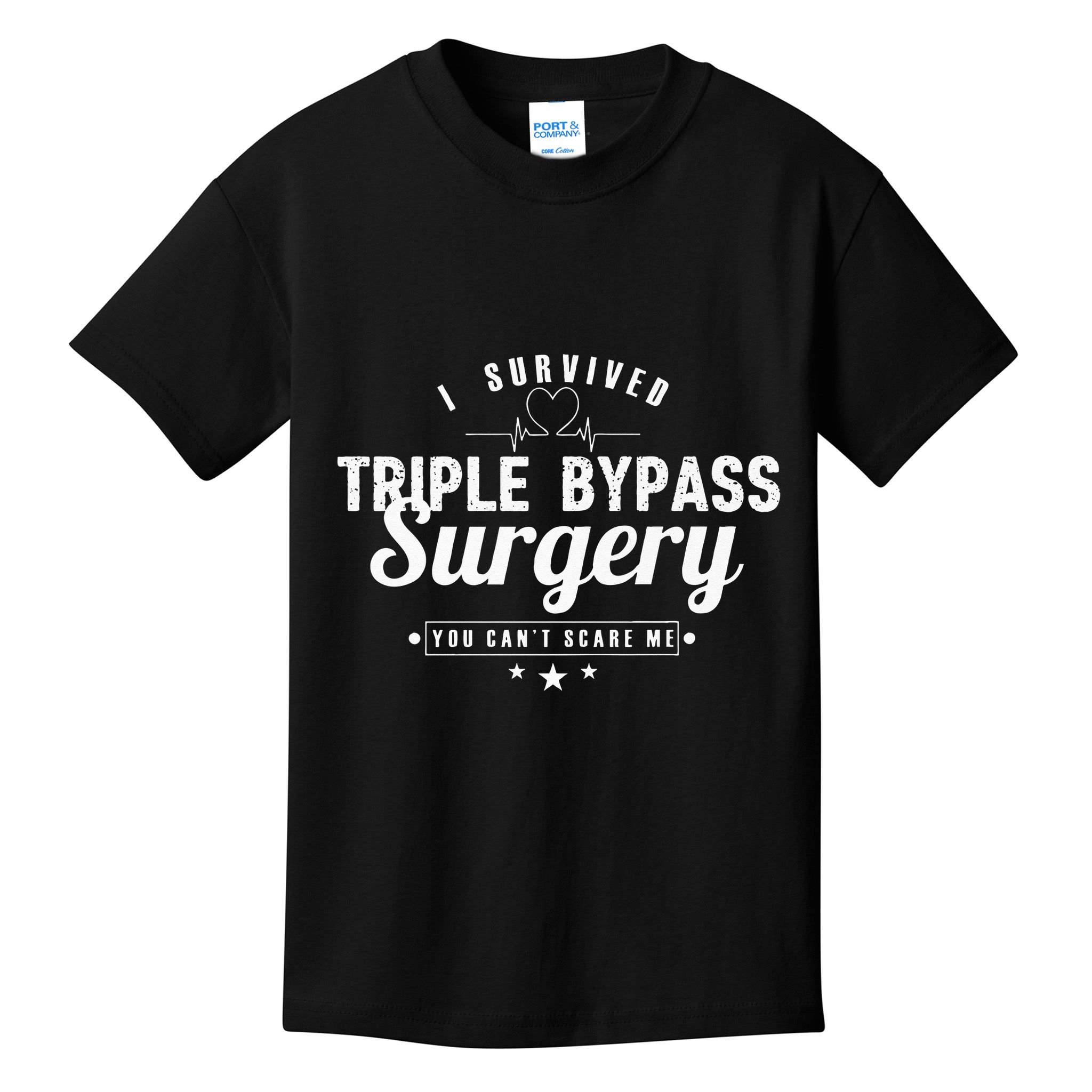 Open Heart Surgery Recovery Apparel I SURVIVED TRIPLE BYPASS Kids T-Shirt