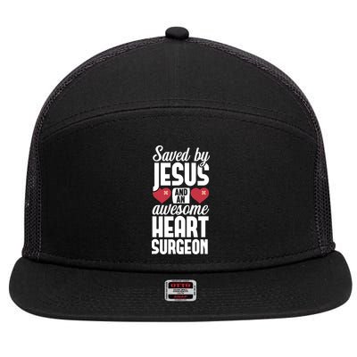 Open Heart Surgery Survivor Jesus Bypass Recovery 7 Panel Mesh Trucker Snapback Hat