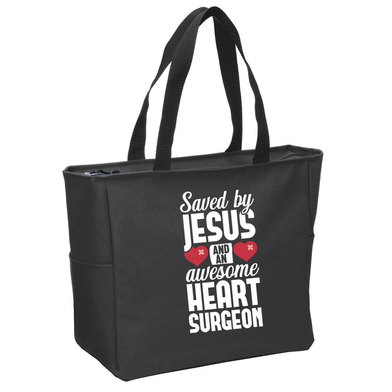 Open Heart Surgery Survivor Jesus Bypass Recovery Zip Tote Bag